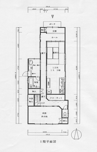 中古住宅 > 石川県金沢市円光寺 一階間取り図