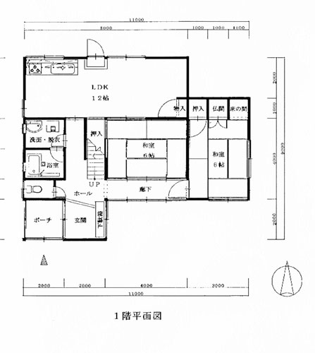 中古住宅 > 石川県加賀市動橋町 一階間取り図